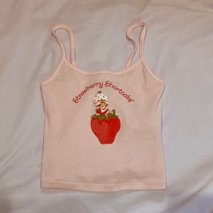 strawberry shortcake crop tank top